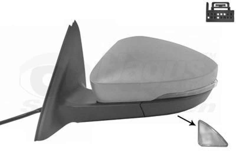Image of VAN WEZEL Wing mirror VAN WEZEL 7624817