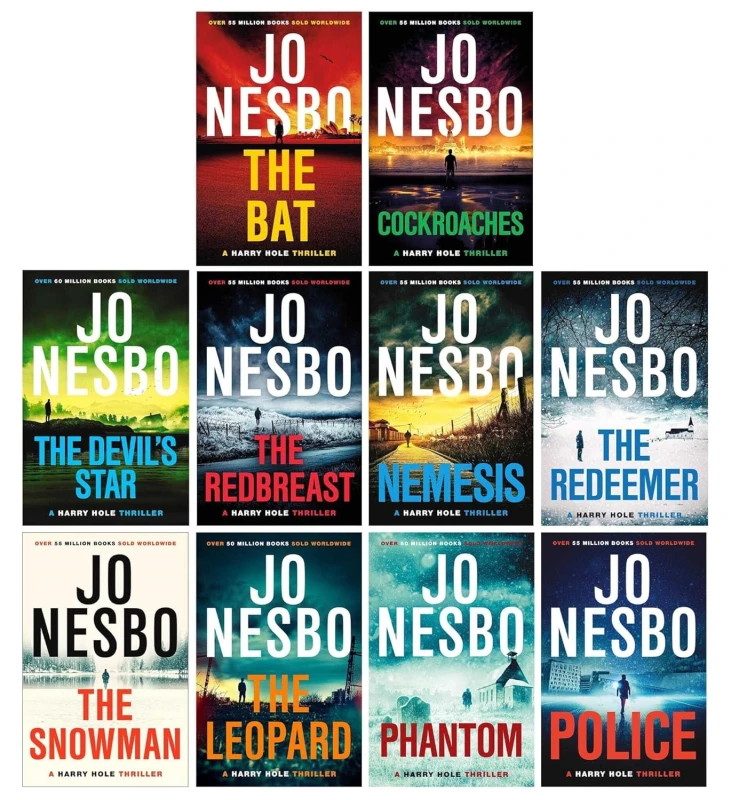 Image of Harry Hole Series By Jo Nesbo Complete 10 Book Collection Featuring The Snowman The Leopard Phantom Police Jo Nesbo Books