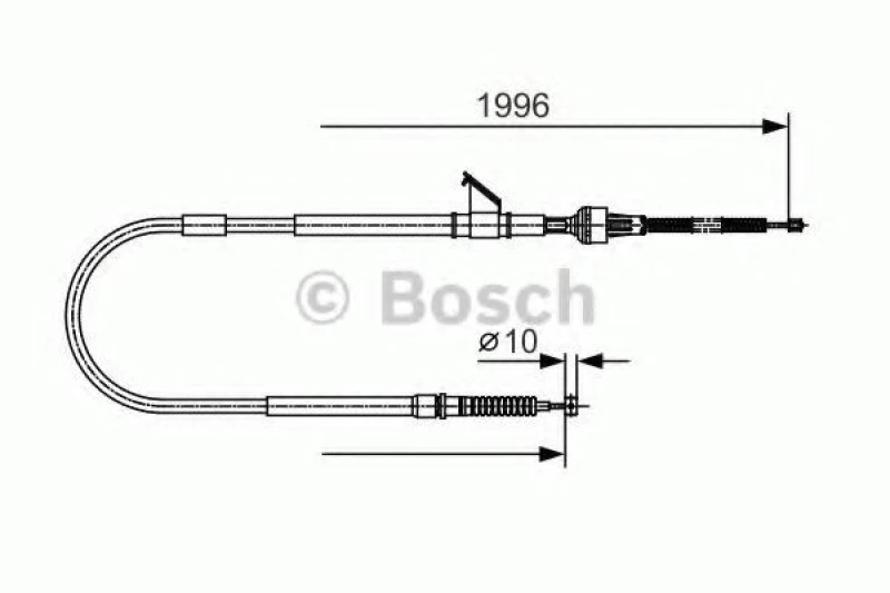 Image of Handbrake cable Bosch 1 987 482 068