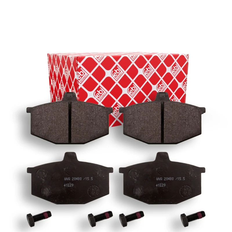 Image of FEBI BILSTEIN 116181 Brake pad set Front Axle, with fastening material Brake Pad Set,disc brake (402)
