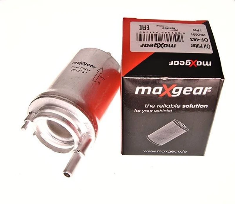 Image of MAXGEAR 26-0265 Fuel Filter without integrated pressure regulator, with gaskets/seals Fuel filter (9)