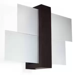Image of Feniks 1 Light Flush Wall Light Black, E27