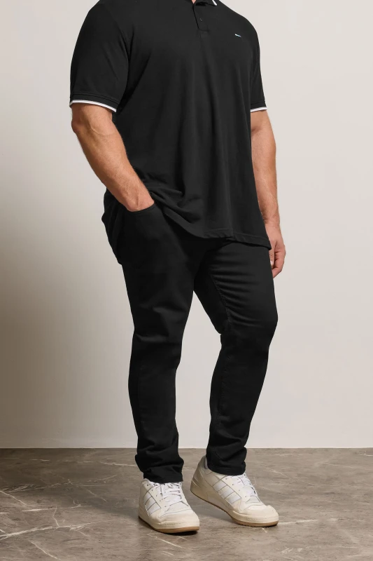 Image of BadRhino BadRhino Men Tapered Stretch Jeans in Black Size: 50R Black 50R Male 5063589038746