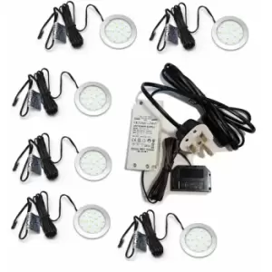 Image of Orbit 1.5W LED Light Kit Under Cabinet Shelf Cupboard Kit - Light Colour Aluminium - Lights 6