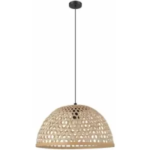 Image of Hanging Ceiling Pendant Light Wicker Shade 1 x 40W E27 Hallway Feature Lamp