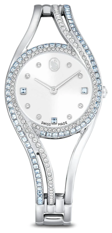 Image of Swarovski 5715463 Hyperbola Bangle Watch (28mm) Silver Dial