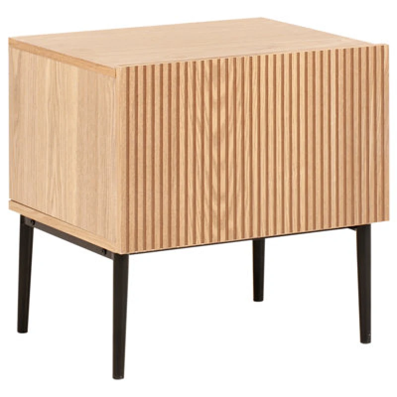 Image of Beliani Bedside Table Blythe Natural Ash Wood