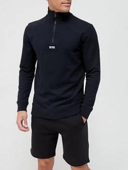 image of Hugo Boss Zapper 2 Quarter Zip Sweatshirt Black Size 2XL Men