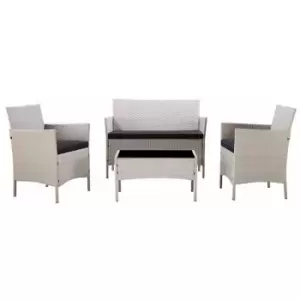 Image of Newport Light Grey 4PC Garden Set & Cover