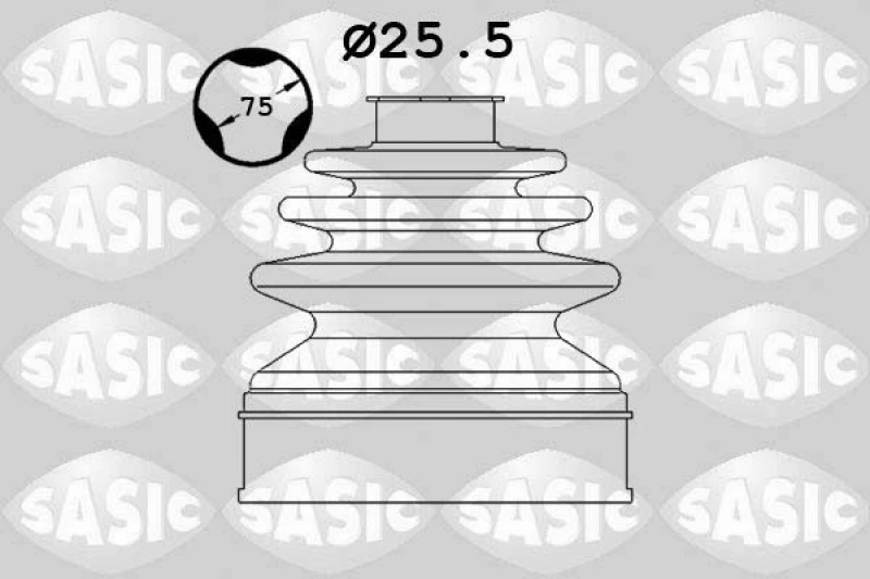 Image of CV boot kit, drive shaft SASIC 1900026