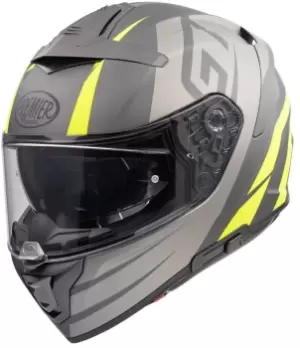 image of Premier Devil GT Y BM Helmet, grey-yellow Size M grey-yellow, Size M