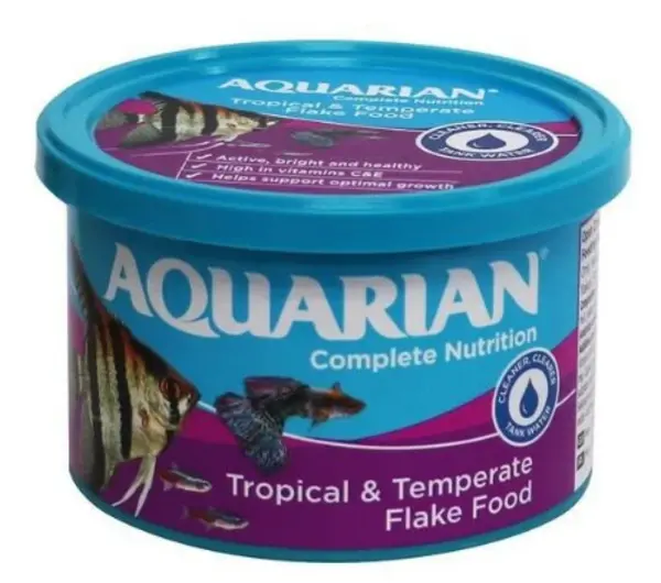 image of Aquarian Tropical Fish Flakes Fish Food 50g