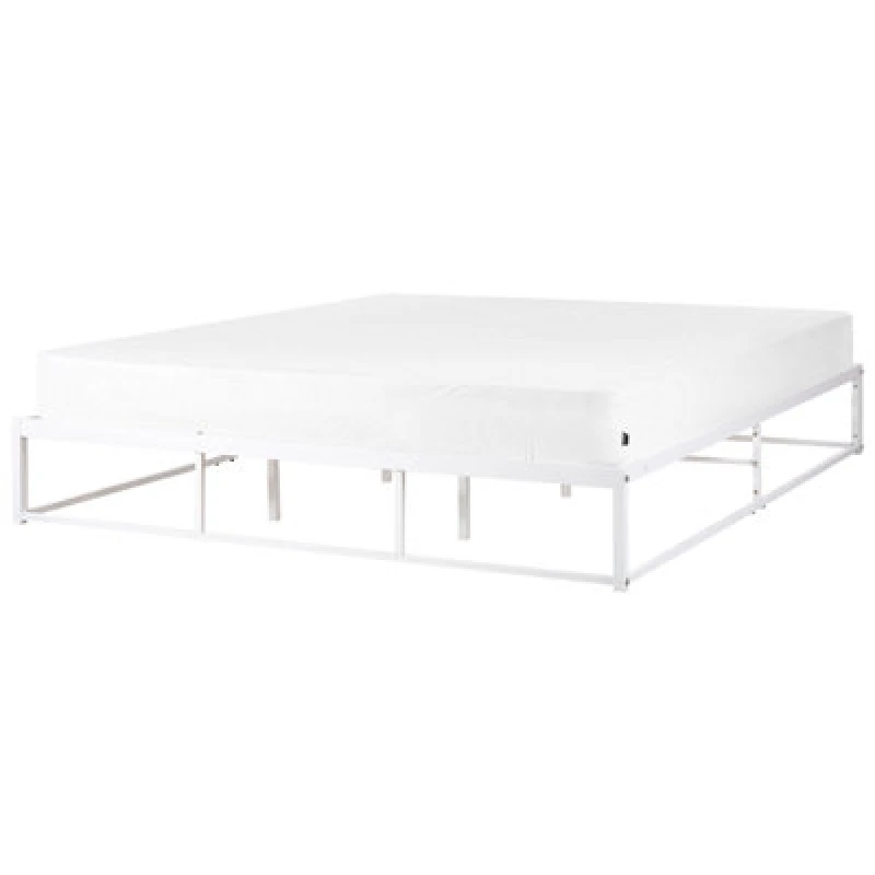 Image of Beliani Bed Metal Viry 180 X 200 Cm (Eu Super King) White