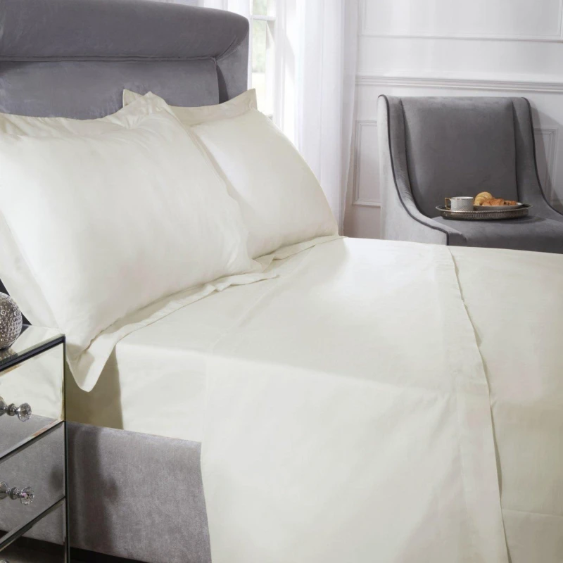 Image of 400 Thread Count Cotton - Extra Deep Fitted Sheet in Cream - Single - Emma Barclay TJ Hughes 5050238073791