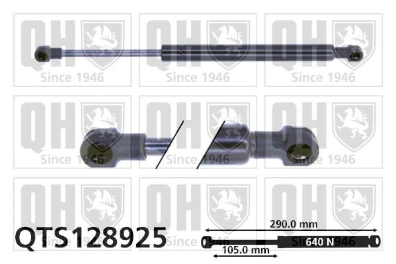 Image of QUINTON HAZELL Bonnet strut QUINTON HAZELL QTS128925