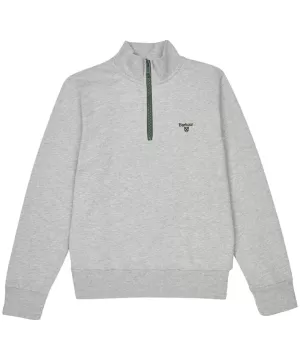 Image of Barbour Boys' Half Zip Sweatshirt - Grey Marl - L (10-11 Years)