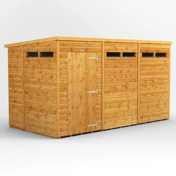 Image of 12x6 Power Pent Security Shed - Brown