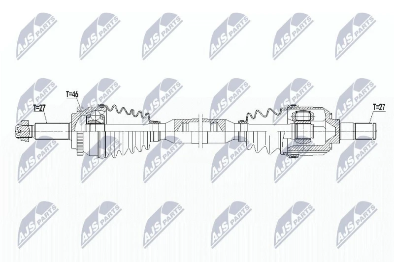 Image of NTY NPW-HY-559 Drive shaft Front Axle Right Drive Shaft (13)