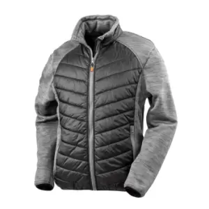 image of Result Mens Work-Guard Elevator Jacket (L) (Black/Grey Marl)