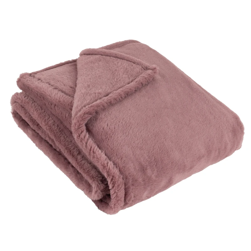 Image of Furn Furn Kallu Double-Sided Faux-Fur Throw Size: 150cm x 200cm Multi 150cm x 200cm Unisex 5025532814883