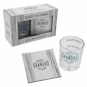 Image of Greatest Grandad Ever Whisky Glass & Coaster Gift Set