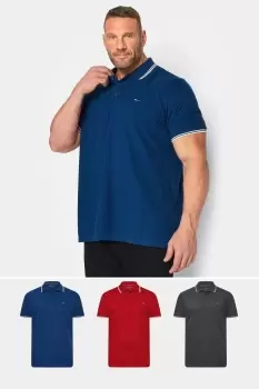 image of 3 Pack Mens Polo Shirts