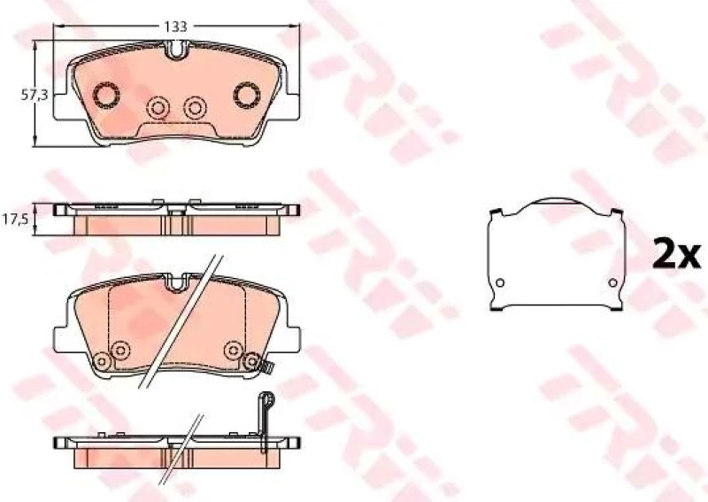 Image of Brake pad set TRW GDB3646