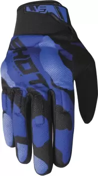 image of Shot Drift Camo Motocross Gloves, blue, Size 3XL, blue, Size 3XL