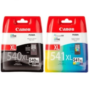 Image of Canon PG540XL Black and CL541XL Tri Colour Ink Cartridge