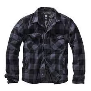 image of Brandit Lumber Jacket, Black/Grey, Male, Jackets & Outerwear, 9478-28