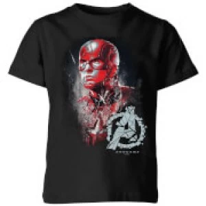 Image of Avengers Endgame Captain America Brushed Kids T-Shirt - Black - 11-12 Years