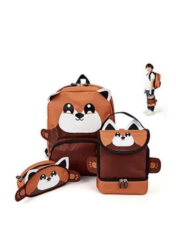 Image of Zappi Baby Animal Red Panda Backpack Set Stationery Gift Sets One size Red 88736808000