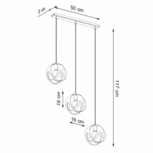 Image of Sollux Pendant Lamp Tulos 3L White