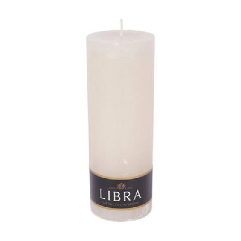 Image of Buttercup Farm Natural Rustica Pillar Candle - Paraffin Wax - L7 X W7 X H19cm - Ivory