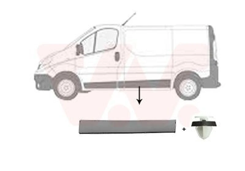 Image of VAN WEZEL Trim / Protective Strip, sidewall VAN WEZEL 4396405