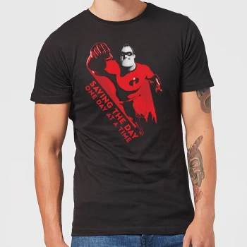 Image of Incredibles 2 Saving The Day Mens T-Shirt - Black - 3XL - Black