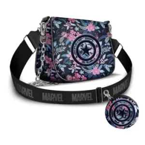 image of Marvel IHoney Shoulder Bag & Card Holder / Cookie Mini Purse Captain America