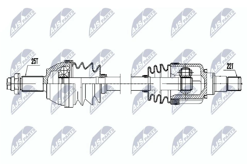 Image of NTY NPW-FR-079 Drive shaft Front Axle Left Drive Shaft (13)