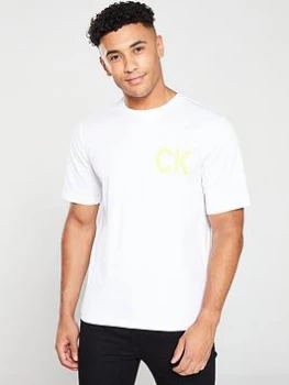 Image of Calvin Klein Jeans Back Logo T-Shirt - White, Size L, Men