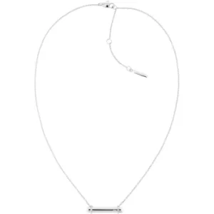 Image of Ladies CALVIN KLEIN Stainless Steel Elongated Linear Stainless Steel