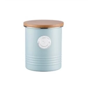 Image of Typhoon 1 Litre Living Tea Canister Steel Blue 11 x 11 x 15.5 cm