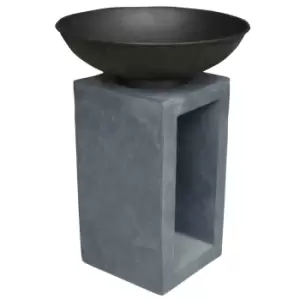 image of Charles Bentley Medium Fire Bowl With Hollow Console - Garden & Outdoor