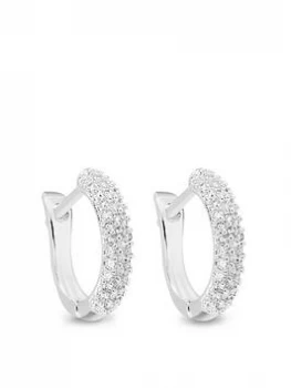 image of Jon Richard Silver Plated Mini Huggie Hoop Earrings