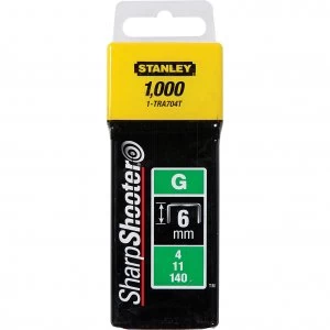 Stanley Heavy Duty Sharpshooter Type G Staples 6mm Pack of 1000