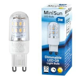 Image of 10 x Dimmable 3W G9 Warm White LED Capsule Bulbs