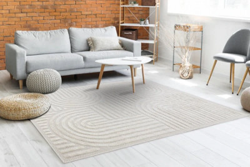 Image of RugsX Carpet Santo Sisal 0989 Geometric White 80X150 Cm