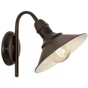 Image of Stockbury Dome Wall Light Antique-Brown, Beige - Eglo