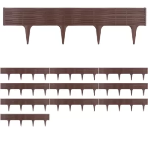 image of Lawn Edge Bed Frame Set 7.8 m Brown