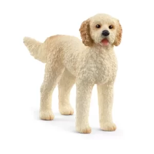 image of SCHLEICH Farm World Goldendoodle Toy Figure, 3 to 8 Years, Tan (13939)