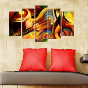 Image of 5ABSMDF-43 Multicolor Decorative MDF Painting (5 Pieces)